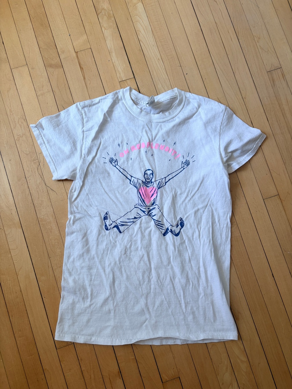 White 100% Cotton Graphic Tee